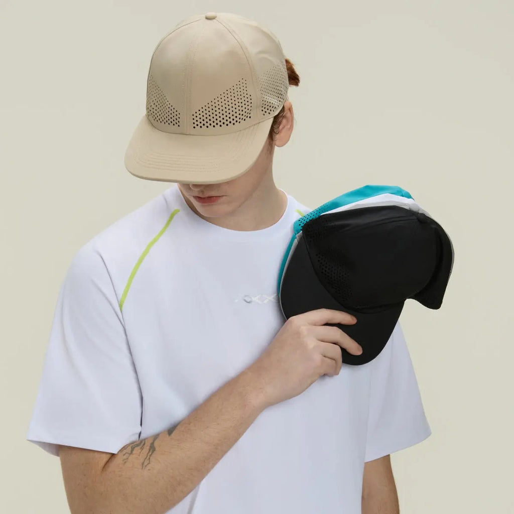 Blank & Custom 6 Panel Perforated Performance Running Hat Wholesale - 6445