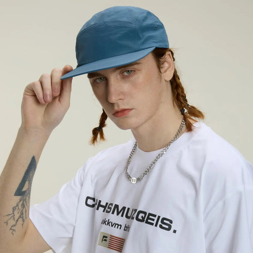 Blank & Custom 5 Panel Nylon Water Repellent Camper Hat Wholesale - 6016