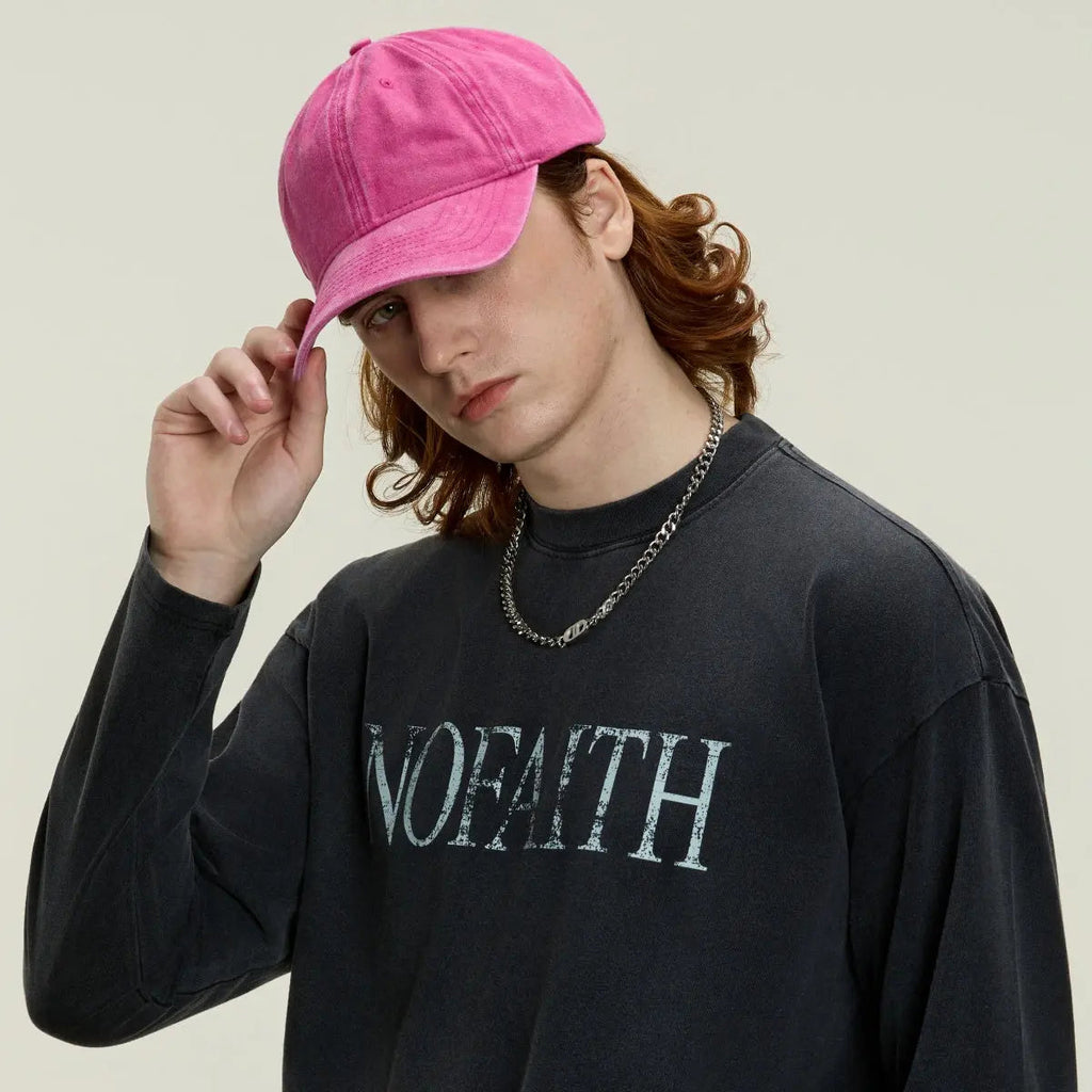 Blank & Custom 6 Panel Distressed Vintage Dad Hat Wholesale - 6123