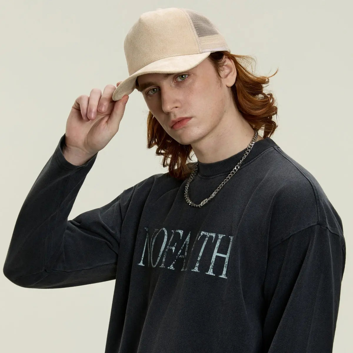 Blank Suede Mesh 5 Panel Trucker Hats Wholesale - 6710