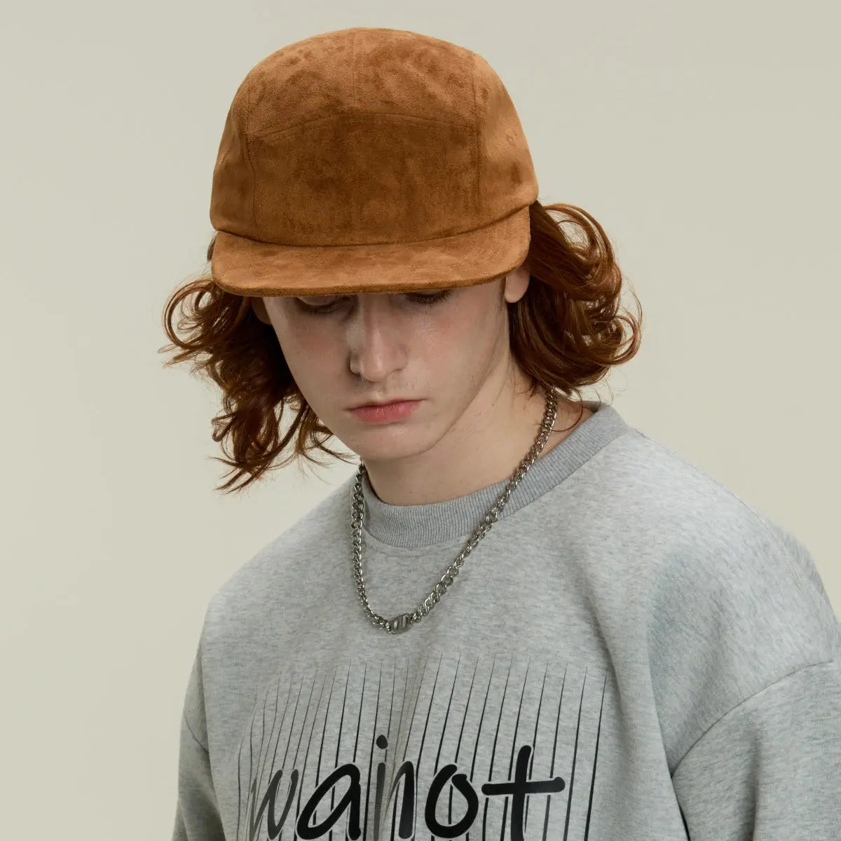 Blank Suede 5 Panel Flat Bill Camper Cap Wholesale - 6739