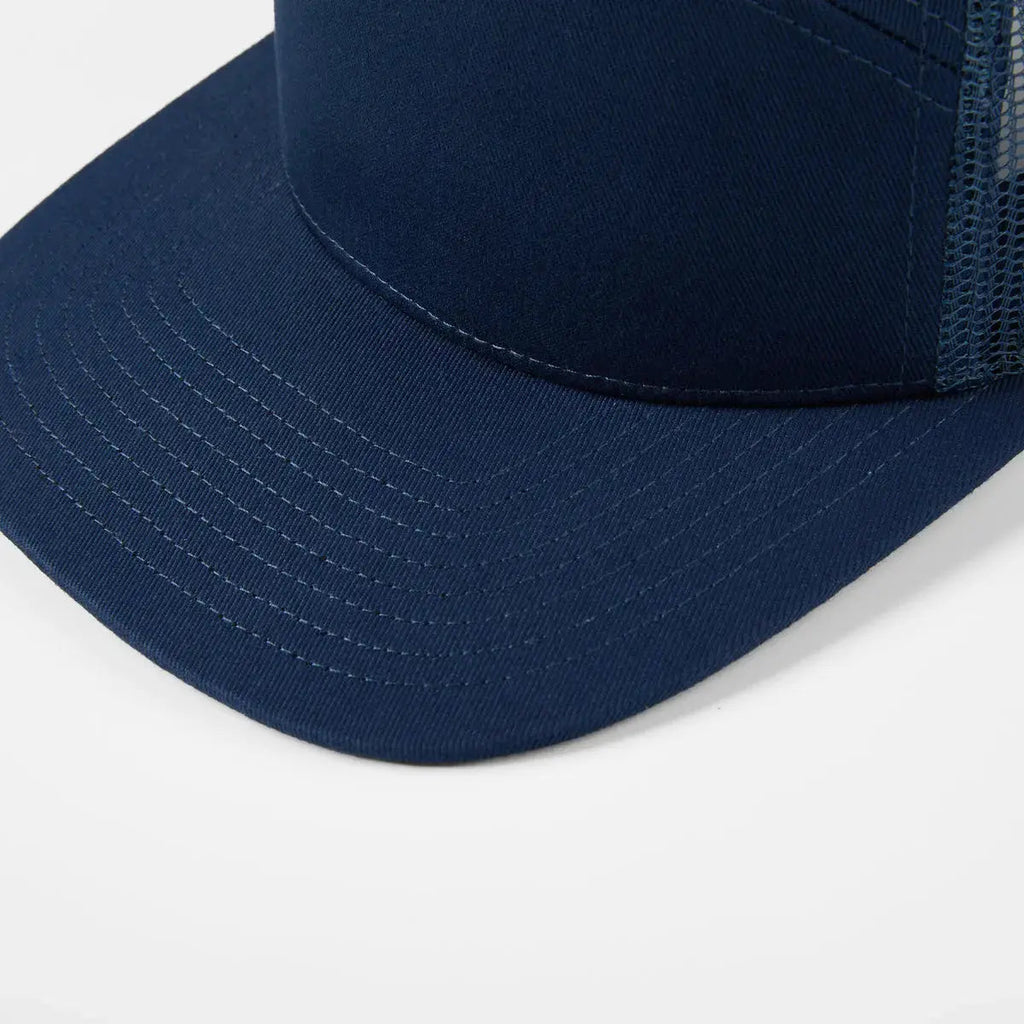 Blank & Custom Flat Bill 7 Panel Trucker Hat Wholesale - 6471 (Recycled)