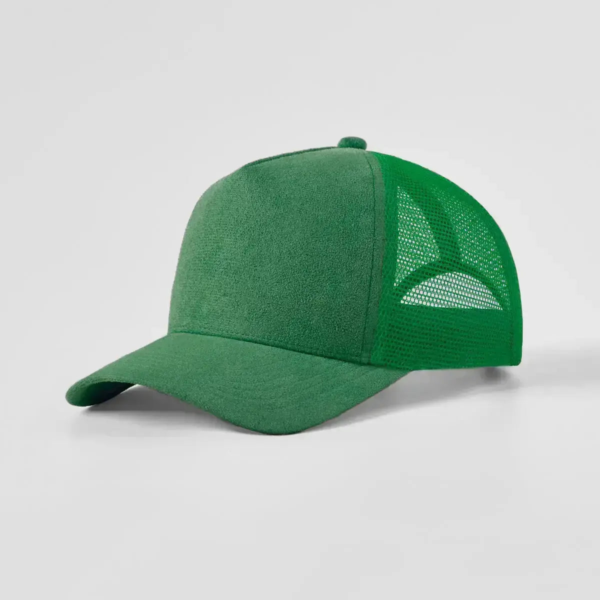 Blank Suede Mesh 5 Panel Trucker Hats Wholesale - 6710
