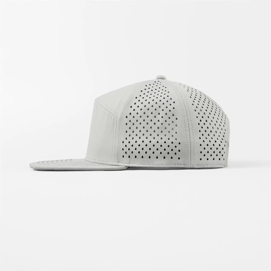 Blank & Custom Perforated Flat Bill Water Repellent Snapback Golf Hat Wholesale - 6023