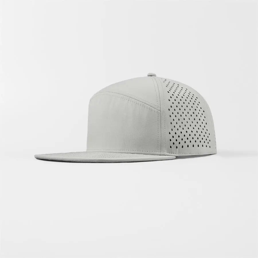 Blank & Custom Perforated Flat Bill Water Repellent Snapback Golf Hat Wholesale - 6023