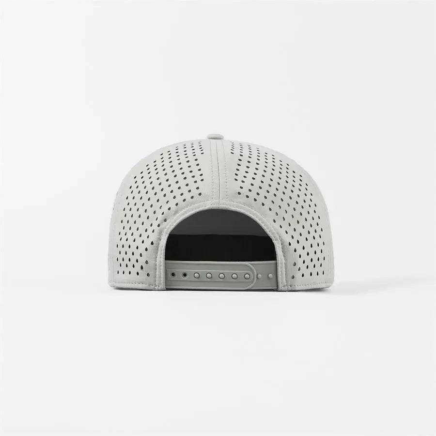 Blank & Custom Perforated Flat Bill Water Repellent Snapback Golf Hat Wholesale - 6023