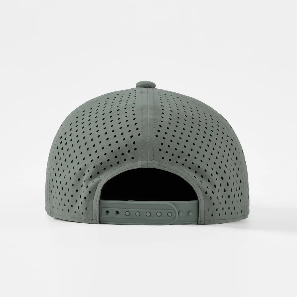 Blank & Custom Flat Bill 7 Panel Perforated Snapback Golf Hat Wholesale - 6472