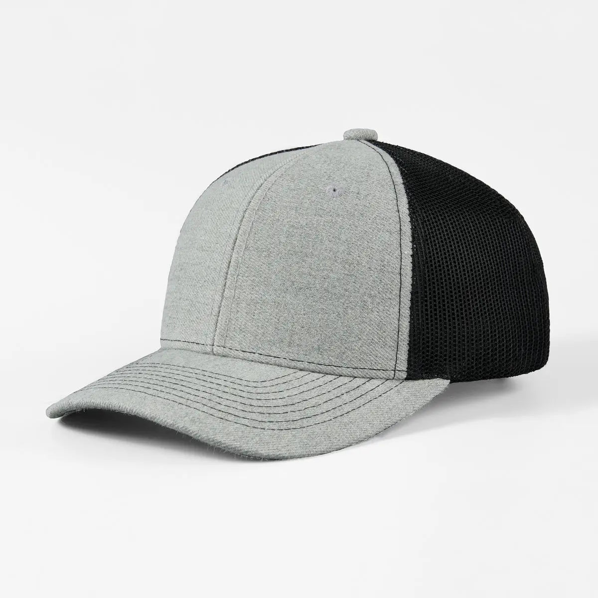 Blank & Custom 6 Panel Mid Profile Structured Trucker Hat Wholesale - 7018