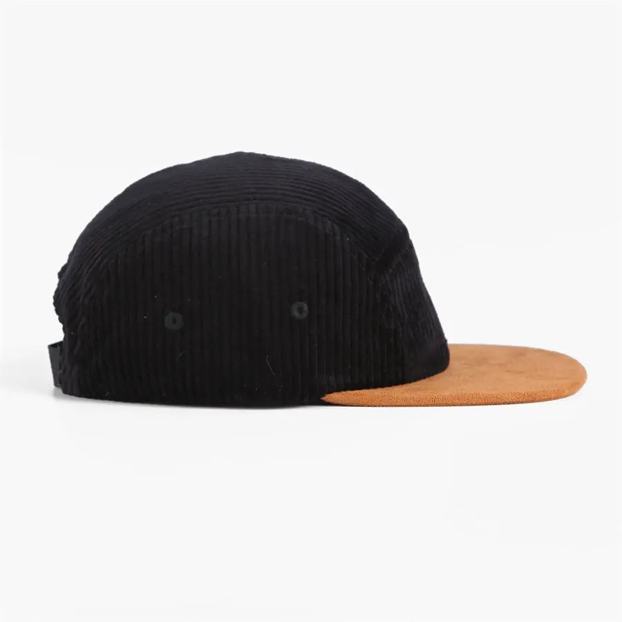 Blank & Custom Corduroy 5 Panel Flat Bill Camper Hat Wholesale - 6715