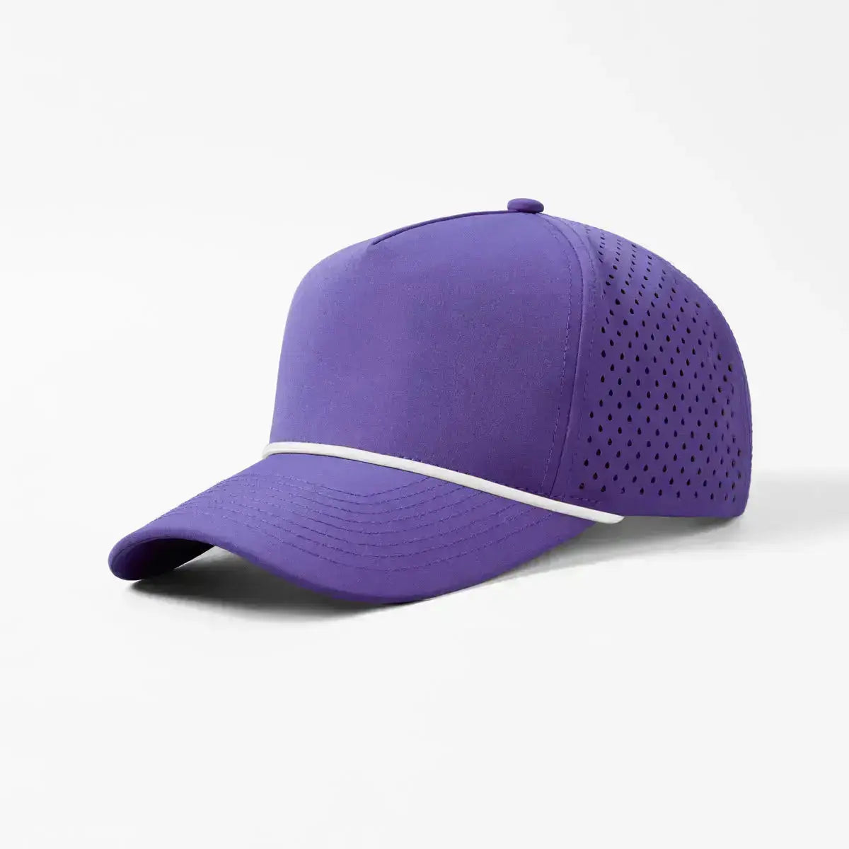 Blank & Custom 5 Panel Laser Perforated Performance Golf Rope Hat Wholesale - 6526P