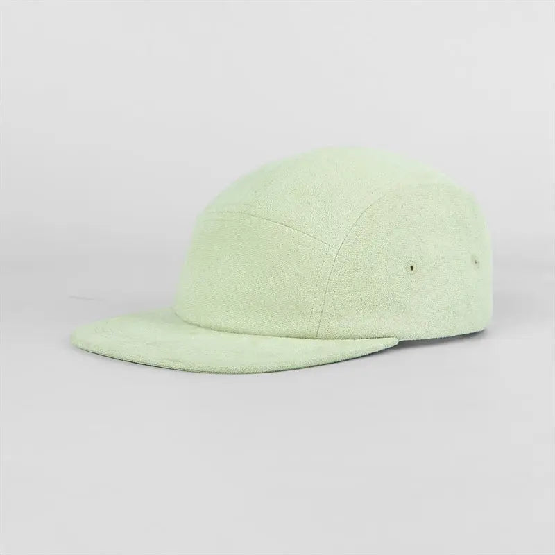 Blank Suede 5 Panel Flat Bill Camper Cap Wholesale - 6739