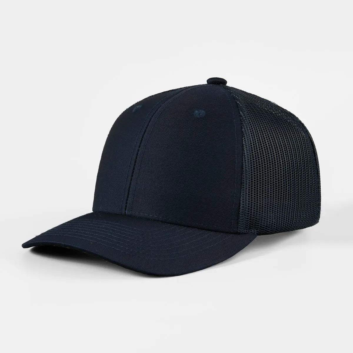 Blank & Custom 6 Panel Mid Profile Structured Trucker Hat Wholesale - 7018