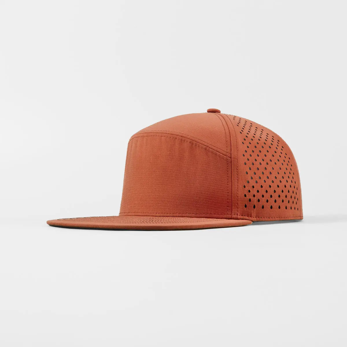 Blank & Custom Perforated Flat Bill Water Repellent Snapback Golf Hat Wholesale - 6023