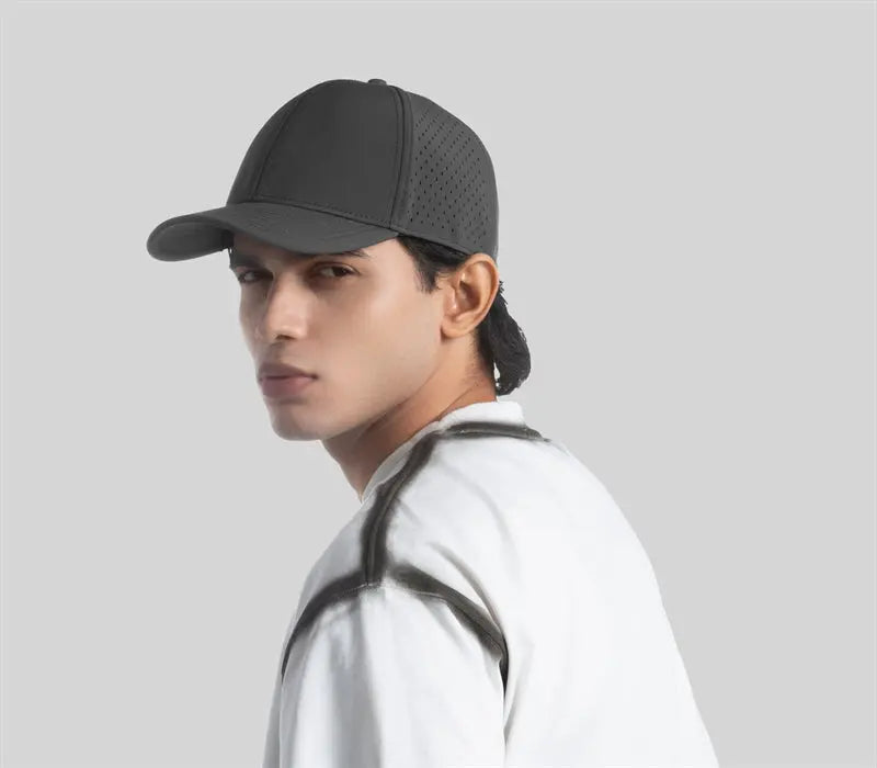 Blank & Custom 6-Panel Perforated Performance Golf Snapback Hat Wholesale – 6266