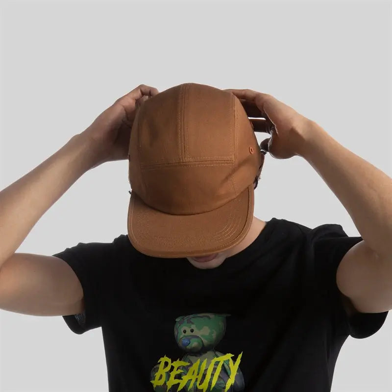 Blank Flat Bill 5 Panel Cotton Twill Camper Hat Wholesale - 6714