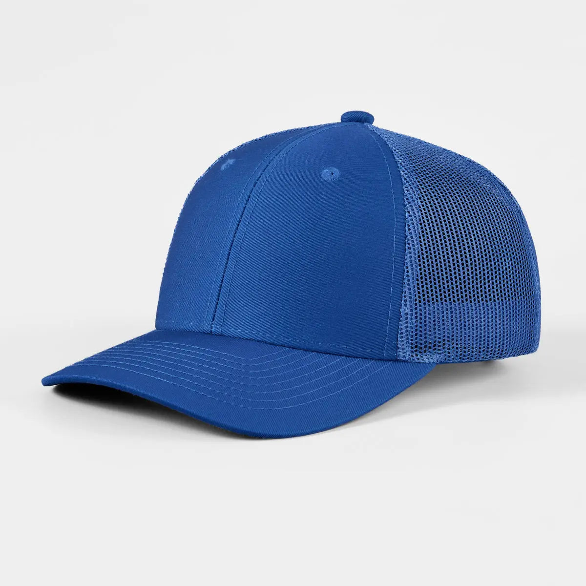 Blank & Custom 6 Panel Mid Profile Structured Trucker Hat Wholesale - 7018