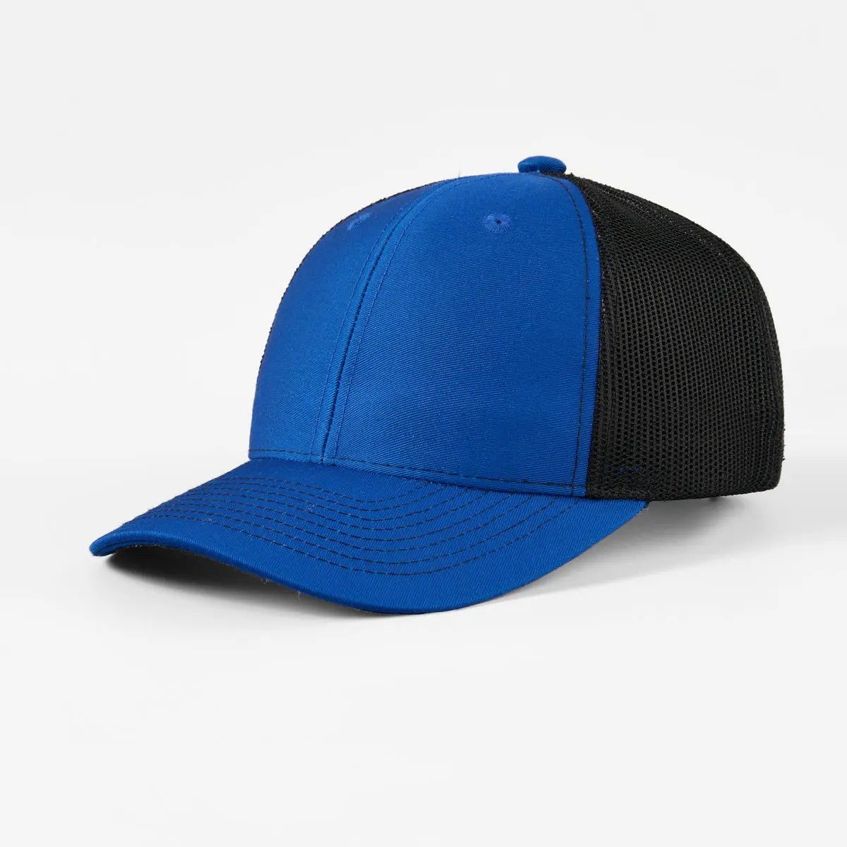 Blank & Custom 6 Panel Mid Profile Structured Trucker Hat Wholesale - 7018