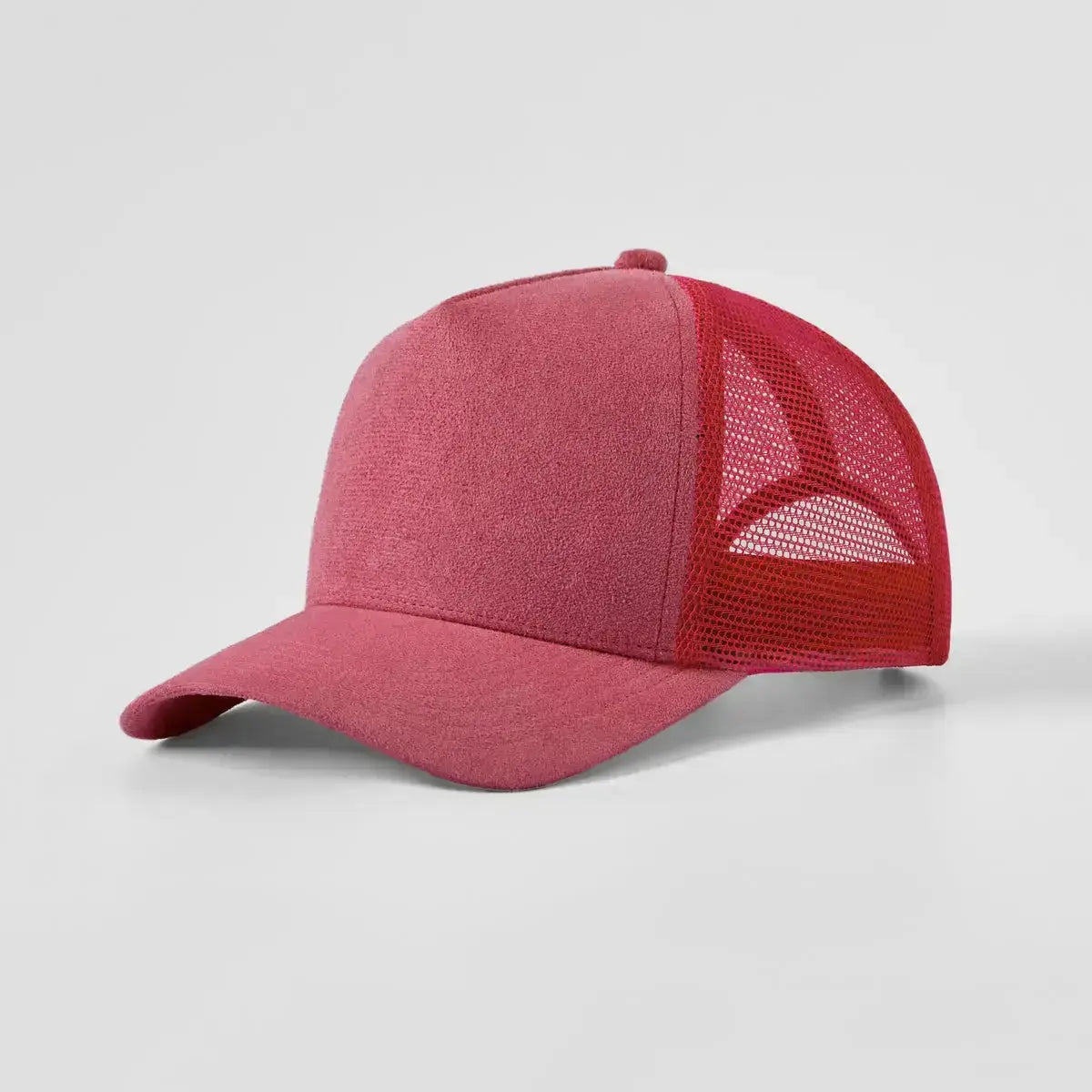 Blank Suede Mesh 5 Panel Trucker Hats Wholesale - 6710