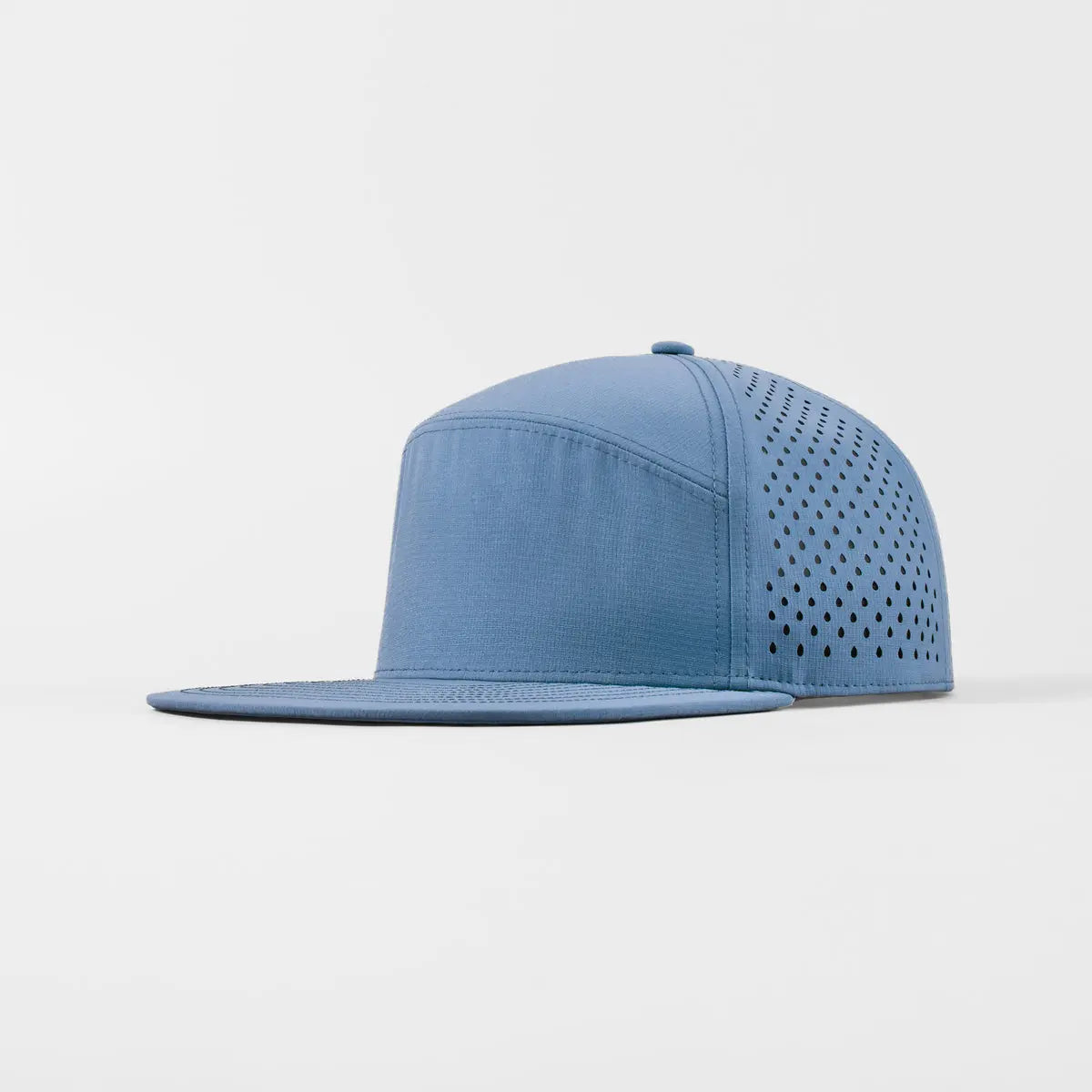 Blank & Custom Perforated Flat Bill Water Repellent Snapback Golf Hat Wholesale - 6023