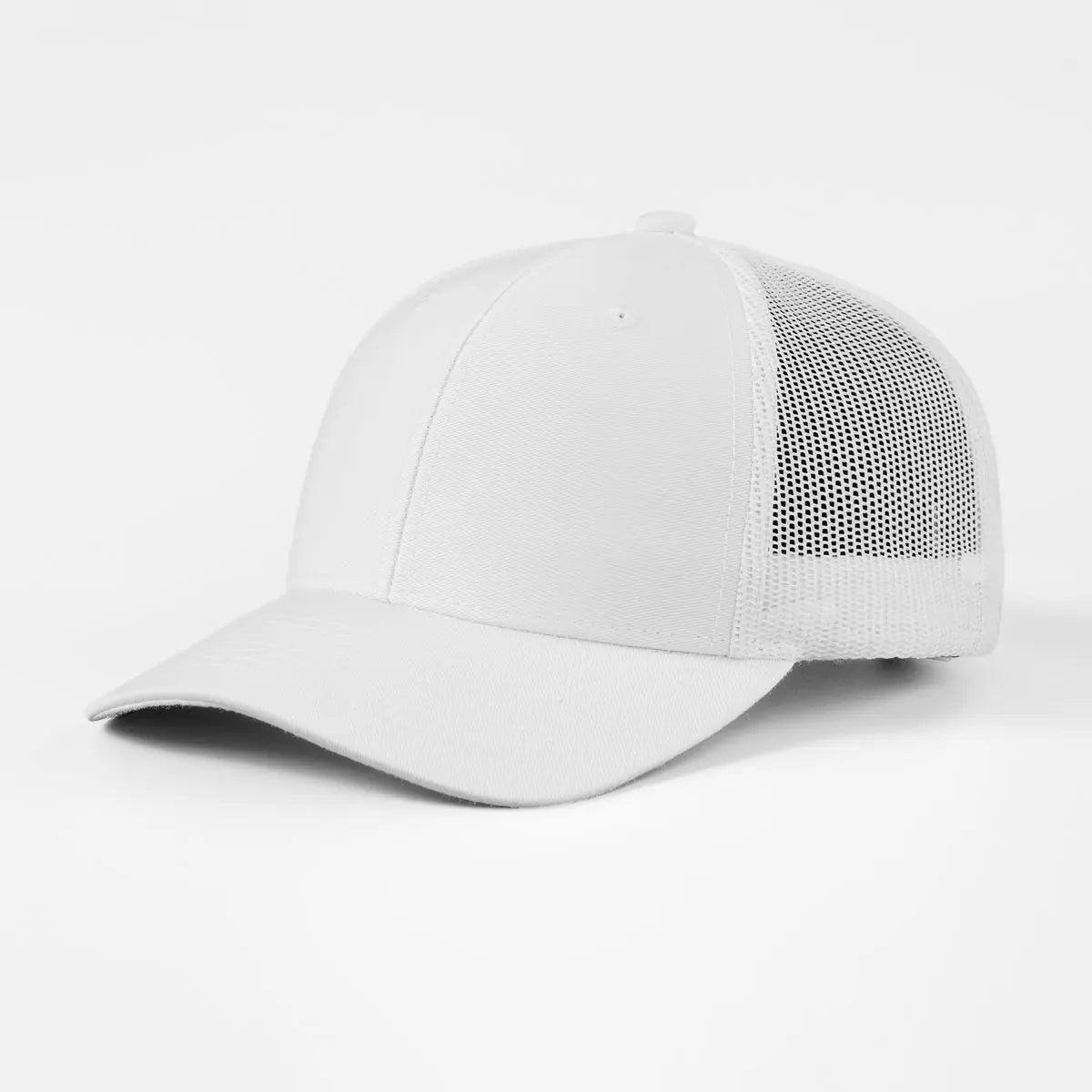 Blank & Custom 6 Panel Mid Profile Structured Trucker Hat Wholesale - 7018