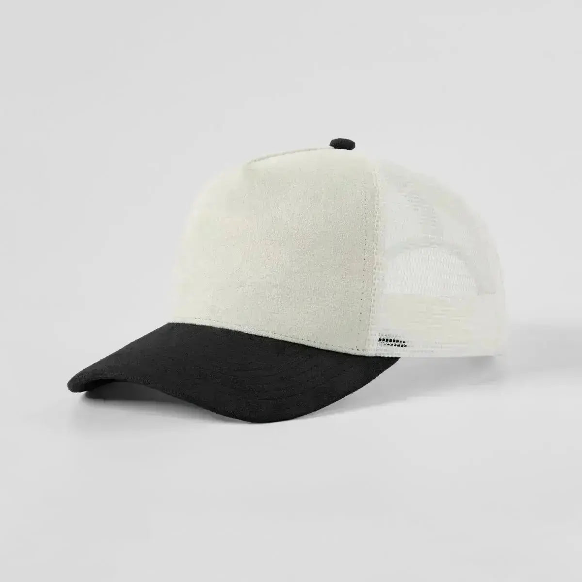 Blank Suede Mesh 5 Panel Trucker Hats Wholesale - 6710