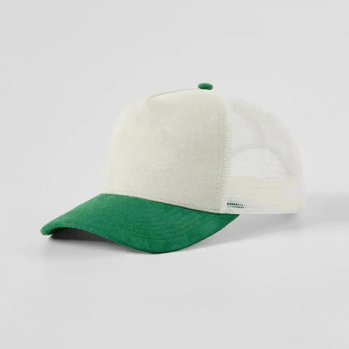 Blank Suede Mesh 5 Panel Trucker Hats Wholesale - 6710