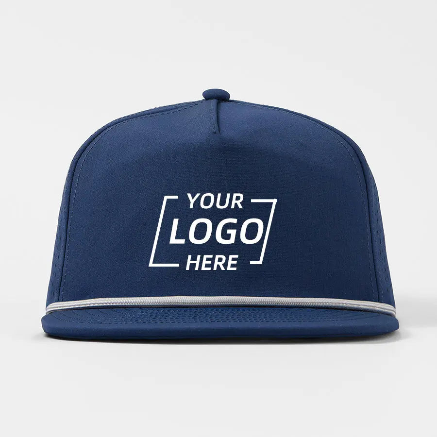 Blank & Custom Water Repellent 5 Panel Snapback Golf Hats with Rope Wholesale - 5015P