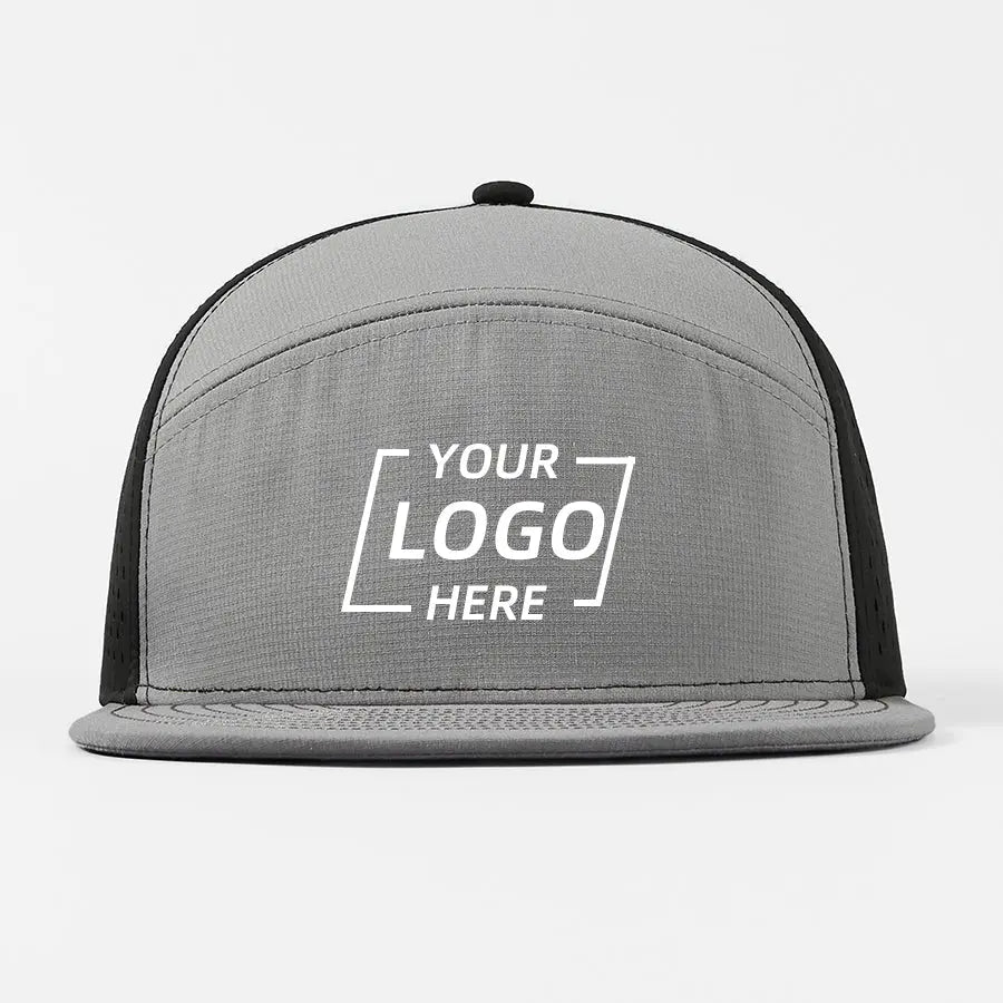 Blank & Custom Perforated Flat Bill Water Repellent Snapback Golf Hat Wholesale - 6023