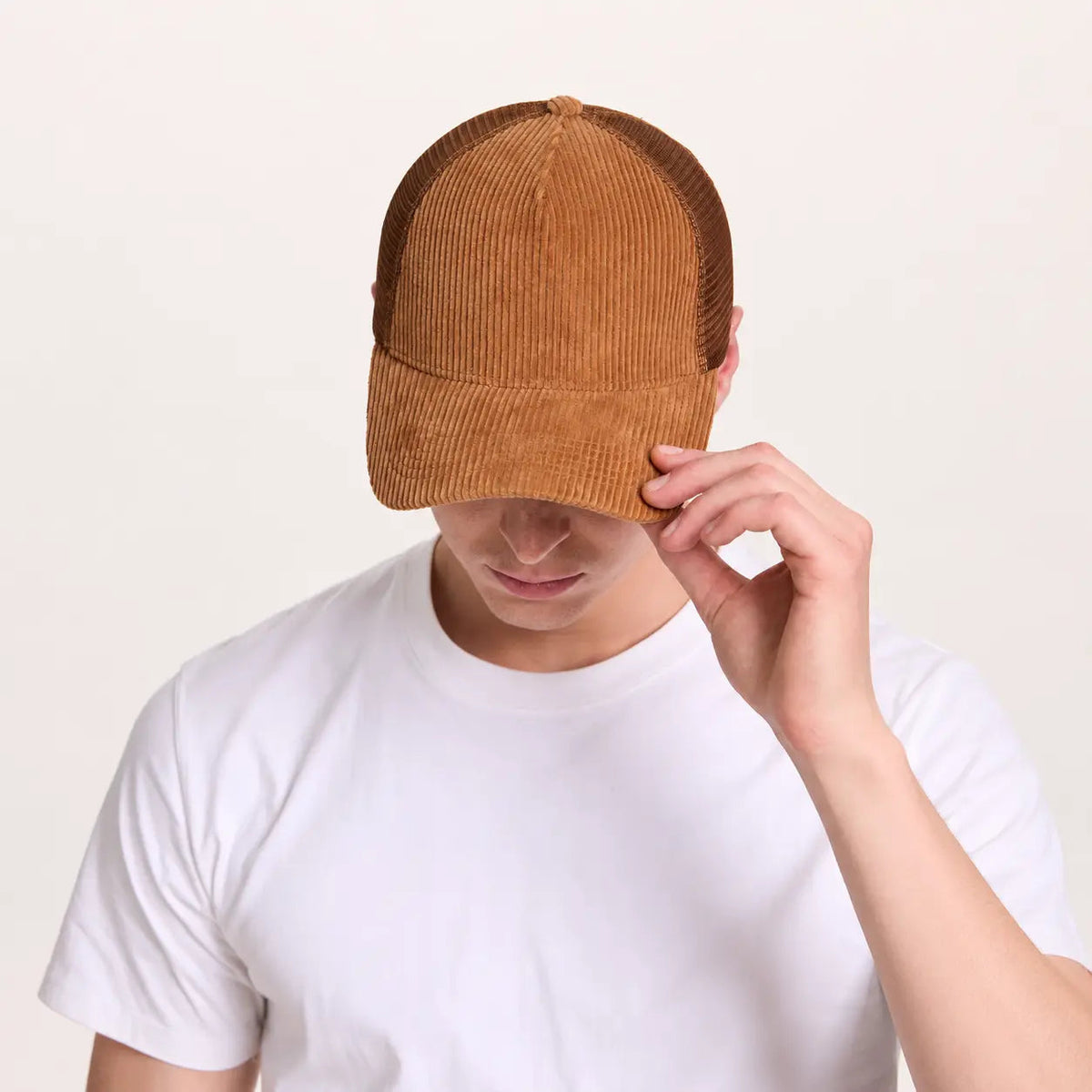 Blank & Custom 5 Panel Corduroy Trucker Hats Wholesale - 5129