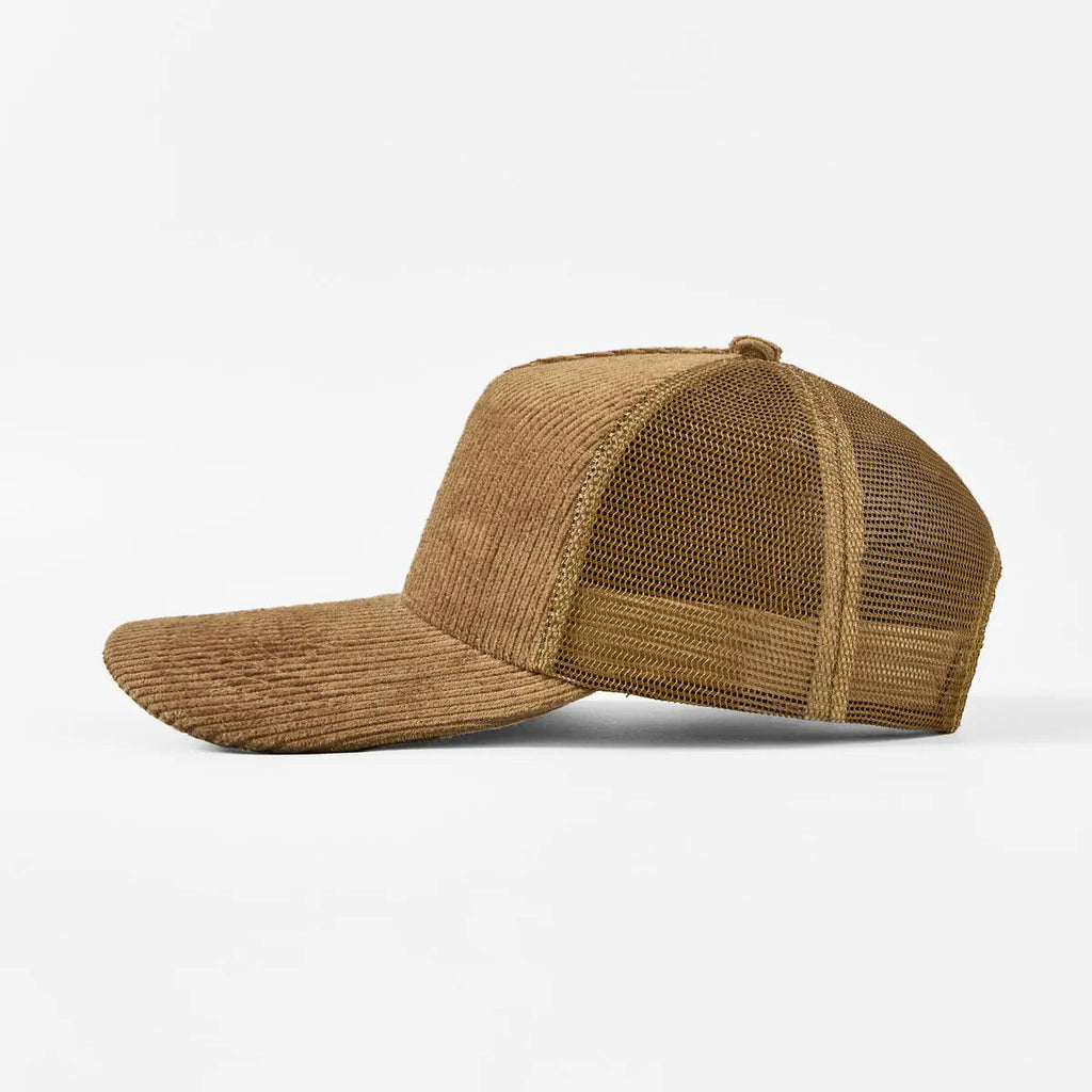 Blank & Custom 5 Panel Corduroy Trucker Hats Wholesale - 5129