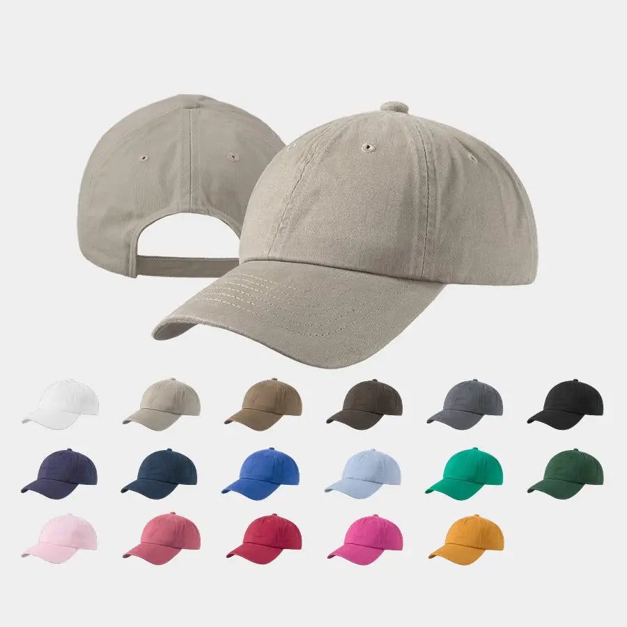 Blank & Custom Unstructured Cotton Sanded Twill Dad Hat Wholesale - 6019