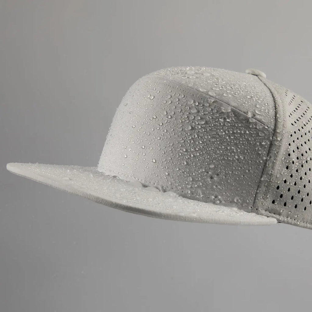Blank & Custom Perforated Flat Bill Water Repellent Snapback Golf Hat Wholesale - 6023